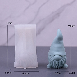 White Gnome DIY Food Grade Silicone Candle Molds, Aromatherapy Candle Moulds, Scented Candle Making Molds, White, 11x6.3x6.1cm