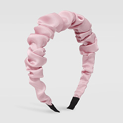 Pink Accessoires pour cheveux, plaine, bandes de cheveux en tissu de tache de soie mince, rose, 150x125x31mm