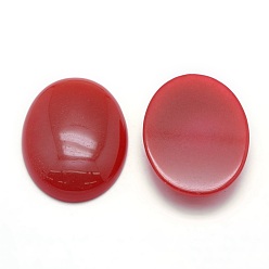 Красный Камень Природного красной яшмы кабошон, овальные, 40x30x7.5~8 мм