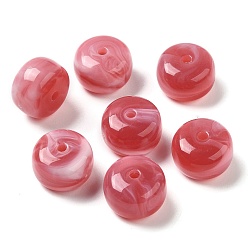 Roja India Abalorios de acrílico transparentes, barril, piel roja, 14.5x10 mm, agujero: 2 mm, Sobre 310 unidades / 500 g