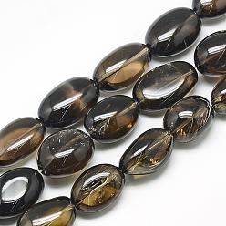 Quartz Fumé Naturelles quartz fumé brins de perles, pierre tombée, nuggets, 13~18x8~13x8~13mm, Trou: 1.5mm, Environ 30 pcs/chapelet, 15.7 pouce