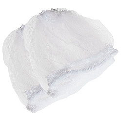 Blanc Gorgecraft 200 crépines d'évier en polyester, sac en filet jetable, blanc, 85~105x80~100x1.5mm