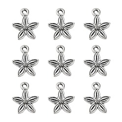 Antique Silver Tibetan Style Alloy Pendants, Lead Free, Cadmium Free and Nickel Free, Antique Silver, 13.5x10.5x3mm, Hole: 1.5mm