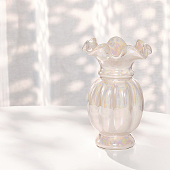 Розовый Керамика сухоцветы ваза витрины украшения, для украшения дома гостиной, туманная роза, 195 мм, внутренний диаметр: 125 мм
