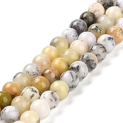 African Opal Natural African Opal Beads Strands, Round, 5.8~6.8mm, Hole: 0.8mm, about 62~65pcs/strand, 15.24~15.75''(38.7~40cm)