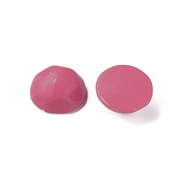 Deep Pink Opaque Acrylic Cabochons, Faceted, Half Round, Deep Pink, 23x22x11mm, about 140pcs/500g