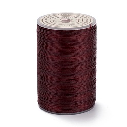 Brown Round Waxed Polyester Thread String, Micro Macrame Cord, Twisted Cord, for Leather Sewing Stitching, Brown, 0.3~0.4mm, about 174.98 Yards(160m)/Roll