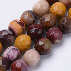 Mokaite Mookaite naturelles brins de perles, facette, ronde, 6mm, Trou: 1mm, Environ 62 pcs/chapelet, 15.3 pouce