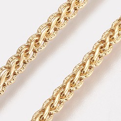 Real 18K Gold Plated Brass Chain Necklaces Making, with Lobster Claw Clasps, Long-lasting Plated, Real 18K Gold Plated, 23.6 inch(60cm), 3mm