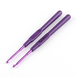 Фиолетовый Алюминиевые крючки с пластмассовой ручкой покрыты, фиолетовые, контактный: 3.0 мм, 140x9x7.5 мм