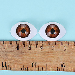 Saddle Brown Craft Plastic Doll Eyeballs, Halloween Horor Props, Horse Eye, Saddle Brown, 16x23mm