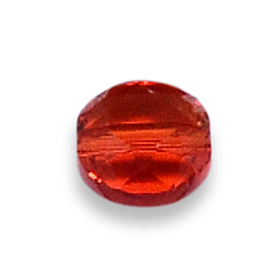 Naranja Rojo Hilos de cristal de imitación de austria, aaa grado, ronda facetas, rojo naranja, 8 mm, agujero: 0.9~1 mm, sobre 50 unidades / cadena, 15.7 pulgada