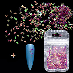Medium Orchid Shining Nail Art Glitter, Manicure Sequins, DIY Sparkly Paillette Tips Nail, Star, Medium Orchid, 4x4x0.2mm, about 2g/bag