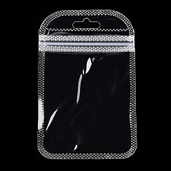 Clair Sacs à fermeture éclair en plastique transparent, sacs d'emballage refermables, rectangle, clair, 11x7x0.02 cm, épaisseur unilatérale : 2.3 mil(0.06mm)