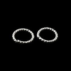 Посеребрённый Латунные перекидные кольца, без свинца и без кадмия, открытые кольца прыжок, 925 серебро покрытием, 18 датчик, 8x1 мм, внутренний диаметр: 6 мм