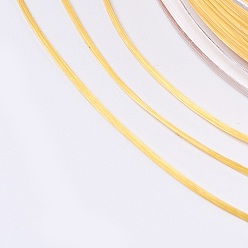 Gold Flat Elastic Crystal String, Elastic Beading Thread, for Stretch Bracelet Making, Gold, 1x0.5mm, about 87.48 yards(80m)/roll