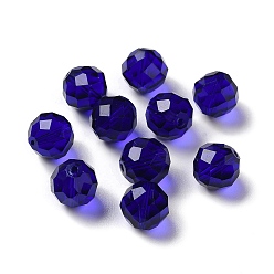 Midnight Blue Glass Imitation Austrian Crystal Beads, Faceted, Round, Midnight Blue, 11.5mm, Hole: 1.4mm