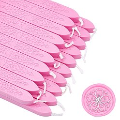 Бледно-Розовый Сургучные палочки, с фитилями, для сургучной печати, розовый жемчуг, 91x12x11.8 мм