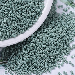 (DB0374) Matte Opaque Sea Foam Luster MIYUKI Delica Beads, Cylinder, Japanese Seed Beads, 11/0, (DB0374) Matte Opaque Sea Foam Luster, 1.3x1.6mm, Hole: 0.8mm, about 2000pcs/bottle, 10g/bottle
