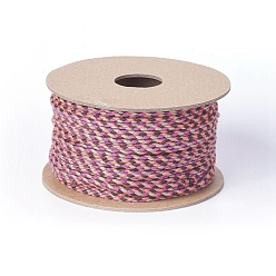 Coloré Cordon en coton macramé, corde tressée, pour accrocher au mur, artisanat, emballage cadeau, colorées, 2mm, environ 21.87 yards (20m)/rouleau