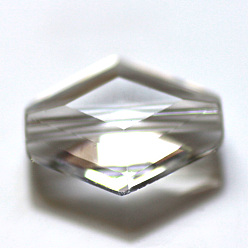 Clair Imitations de perles de cristal autrichien, grade de aaa, facette, Toupie, clair, 14x12x6mm, Trou: 0.9~1mm