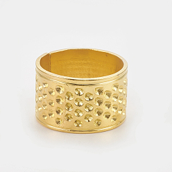 Золотой Железные кольца, швейные наперстки, для защиты пальцев и увеличения силы, золотые, 20x12.5 мм, Внутренний диаметр: 18 мм
