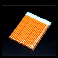 Naranja Oscura Cepillo de labios desechable de nailon, pincel de maquillaje, varitas de brillo de labios para herramienta aplicadora de maquillaje, naranja oscuro, 94 cm, 50 unidades / bolsa