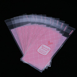Rosa Caliente Bolsas de celofán de plástico rectángulo, para envases de pintalabios, color de rosa caliente, 13x5 cm, espesor unilateral: 0.035 mm, medida interior: 10x5 cm, aproximadamente 96~100 piezas / bolsa