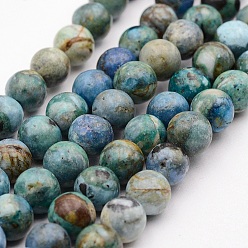 Variscite Natural Variscite Bead Strands, Round, 8mm, Hole: 1mm, about 49pcs/strand, 15 inch