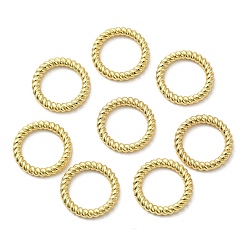 Ring Anillo del enlace de aleación, retorcido, dorado, anillo, 10.5x1.5 mm, diámetro interior: 7.5 mm