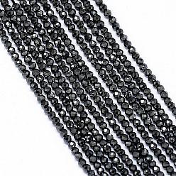 Non-magnetic Hematite Non-magnetic Synthetic Hematite Bead Strands, Faceted, Round, 2mm, Hole: 0.5mm, about 170~180pcs/strand, 12.9 inch~13.3 inch(330~340mm)