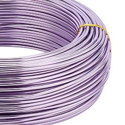 Lilac Round Aluminum Wire, for Jewelry Making, Lilac, 15 Gauge, 1.5mm, about 328.08 Feet(100m)/500g