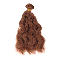 Saddle Brown Plastic Long Curly Hair Doll Wig Hair, for DIY Girls BJD Makings Accessories, Saddle Brown, 1000x150mm