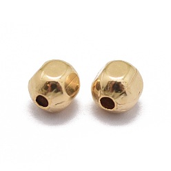 Rempli D'or Véritable Perles remplies d'or jaune, 1/20 14 k rempli d'or, sans cadmium et sans nickel et sans plomb, facette, ovale, 3.2x2.6mm, Trou: 0.8mm