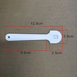 White Plastic Fan Handle, White, 128x29mm