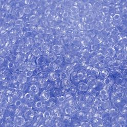 (RR159L) Bleu Bleuet Clair Transparent Perles rocailles miyuki rondes, perles de rocaille japonais, (rr 159 l) bleu clair bleu clair transparent, 8/0, 3mm, Trou: 1mm, environ2111~2277 pcs / 50 g