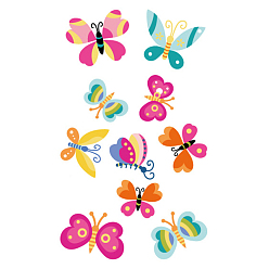Papillon Tatouages d'art corporel stickers, autocollants en papier pour tatouages temporaires amovibles, le modèle de papillon, 12x7.5 cm
