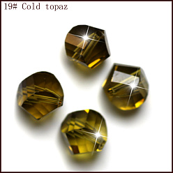 Oliva Imitación perlas de cristal austriaco, aaa grado, facetados, polígono, oliva, 8 mm, agujero: 0.9~1 mm