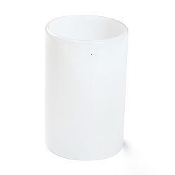 Blanc Moules en silicone pour bougies de bricolage, moules de résine, pour la résine UV, fabrication de bijoux en résine époxy, colonne, blanc, 102x65.5mm, diamètre intérieur: 60.5 mm