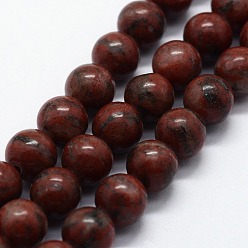 Jaspe Sésame Jaspe de sésame naturel / perles de jaspe kiwi, ronde, 6mm, Trou: 0.8mm, Environ 63 pcs/chapelet, 14.76 pouce (37.5 cm)
