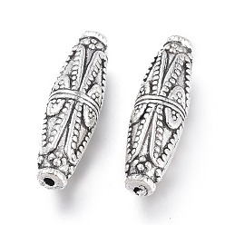 Antique Silver Tibetan Style Alloy Beads, Rice, Antique Silver, 23.5x7mm, Hole: 1.4mm