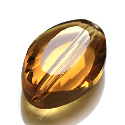 Verge D'or Imitations de perles de cristal autrichien, grade de aaa, facette, ovale, verge d'or, 9.5x6x3mm, Trou: 0.7~0.9mm
