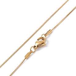 Golden Ion Plating(IP) 304 Stainless Steel Serpentine Chain Necklace for Men Women, Golden, 15.75 inch(40cm)