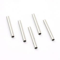 Stainless Steel Color 304 Stainless Steel Beads, Tube Beads, Stainless Steel Color, 25x3mm, Hole: 2.4mm