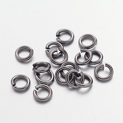 Gunmetal Open Jump Rings Brass Jump Rings, Cadmium Free & Lead Free, Gunmetal, 6x1mm, 18 Gauge, Inner Diameter: 4mm, about 4160pcs/500g