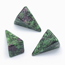 Ruby in Zoisite Natural Ruby in Zoisite Beads, Cone, Undrilled/No Hole Beads, 25x14x14.5mm