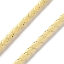 Кукурузный Шелк Плетеный кожаный шнур, цвет колоса кукурузы, 3 мм, 50 ярдов / пачка