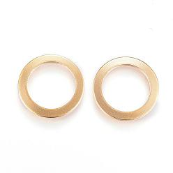 Oro Revestimiento iónico (ip) 304 anillos de unión de acero inoxidable, dorado, 15x1 mm