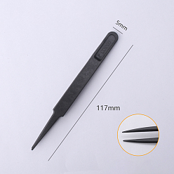 Black Plastic Tweezers, Anti-static Tweezers, Black, 11.6~11.7x0.5cm