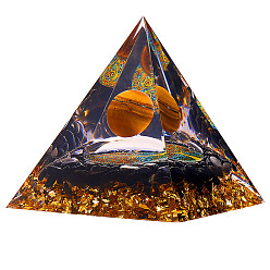 Piedra Negra Decoraciones de pirámide de cristal de piedra negra natural, ángel sanador pirámide de cristal pirámide de piedra, para la meditación curativa, 60x60x65 mm
